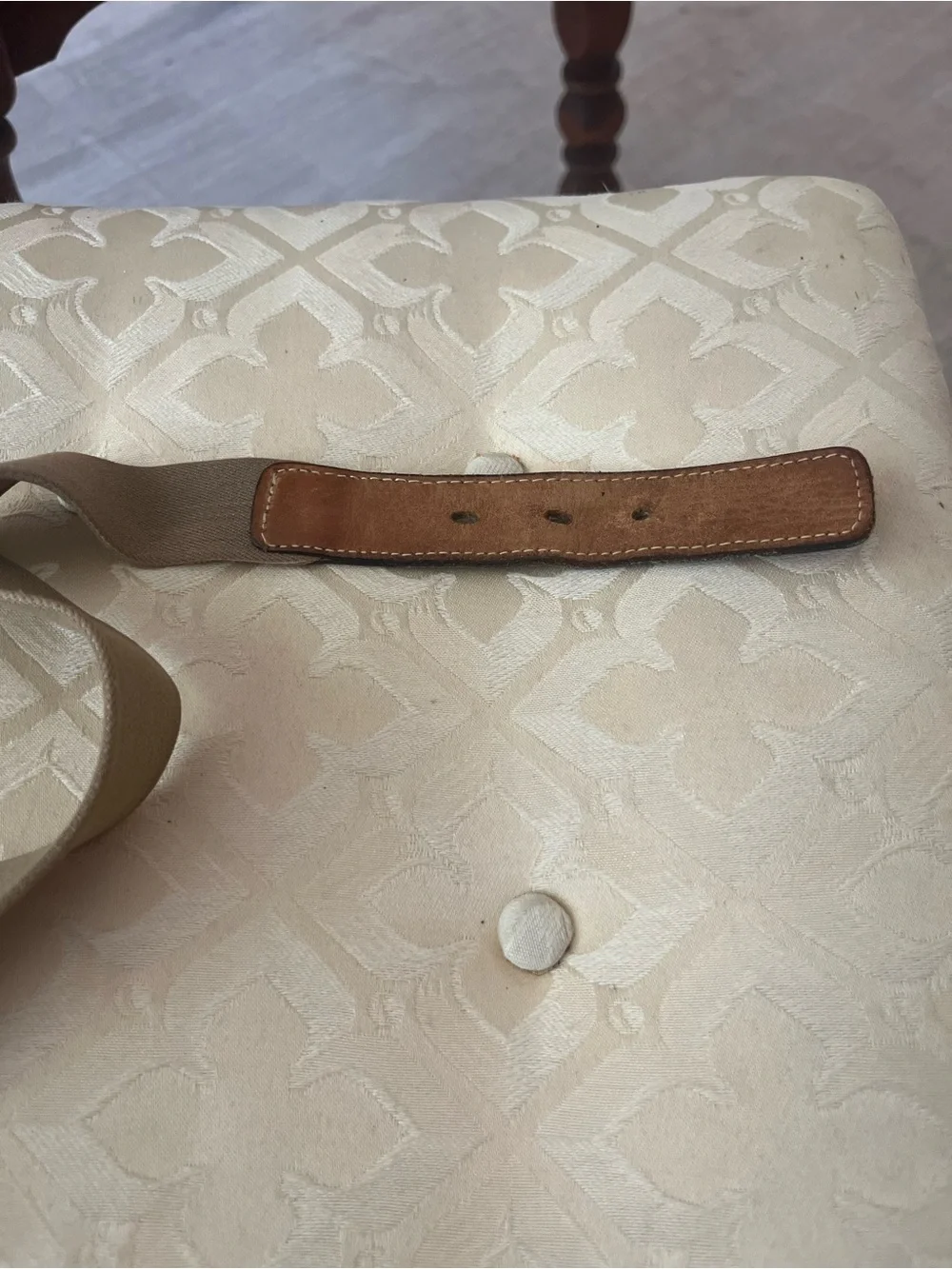 Lacoste Men’s Brown Leather-Trim Canvas Belt